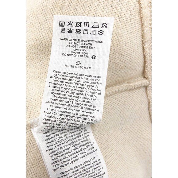 PIECES | NWT Half-Zip Cream Teddy Sherpa Pullover, Size EU Large - Picture 9 of 12